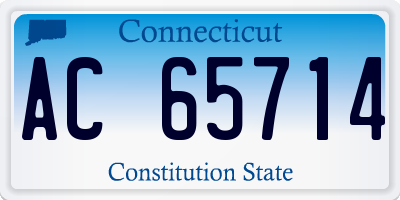 CT license plate AC65714