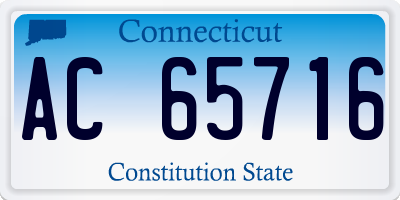 CT license plate AC65716
