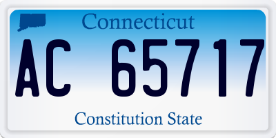 CT license plate AC65717