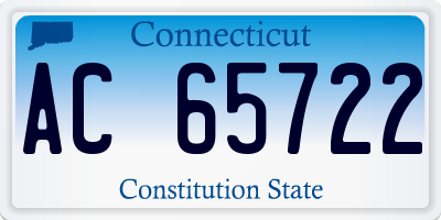 CT license plate AC65722