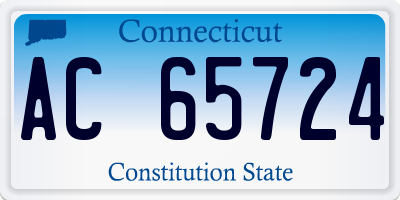 CT license plate AC65724