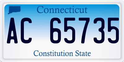 CT license plate AC65735