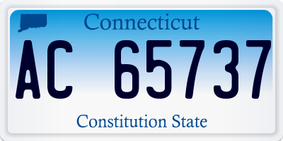 CT license plate AC65737