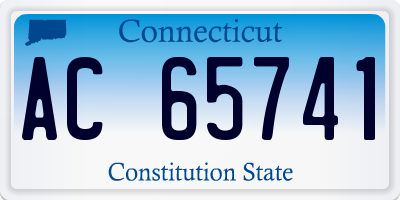 CT license plate AC65741