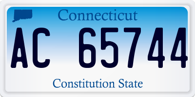 CT license plate AC65744