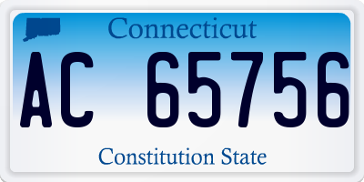 CT license plate AC65756