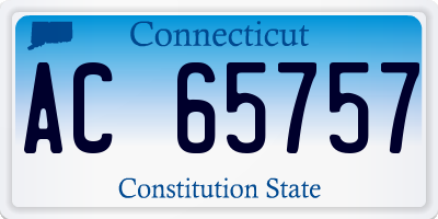 CT license plate AC65757