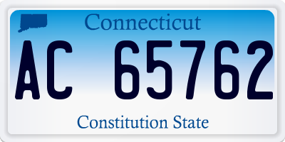 CT license plate AC65762