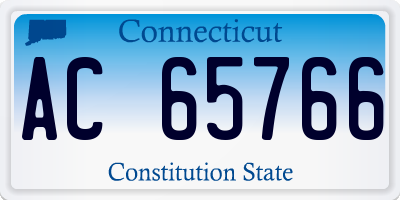 CT license plate AC65766