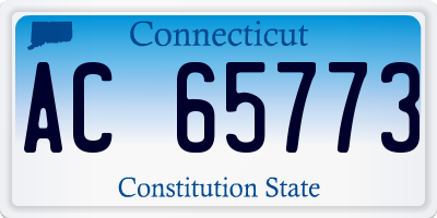 CT license plate AC65773