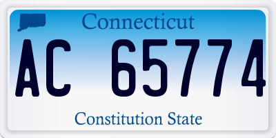 CT license plate AC65774