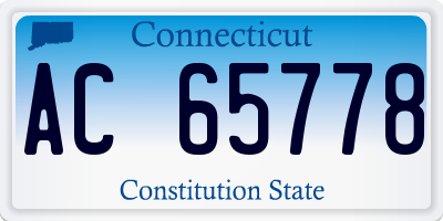 CT license plate AC65778