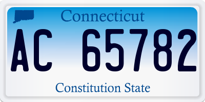 CT license plate AC65782