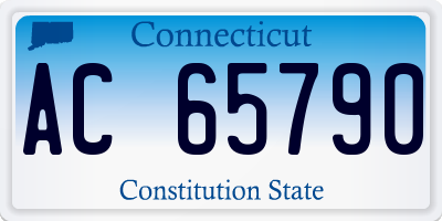 CT license plate AC65790