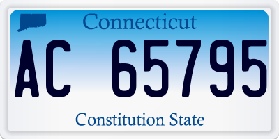 CT license plate AC65795