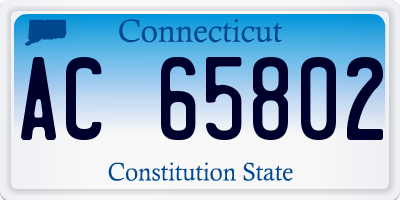 CT license plate AC65802