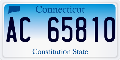 CT license plate AC65810