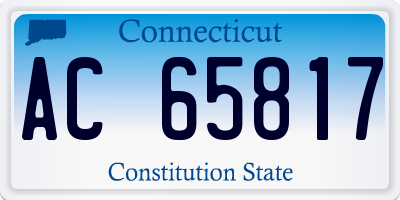CT license plate AC65817