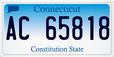 CT license plate AC65818