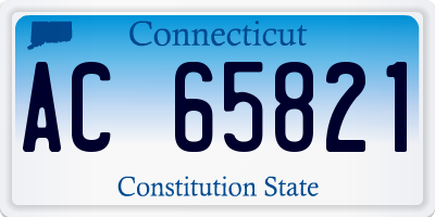 CT license plate AC65821