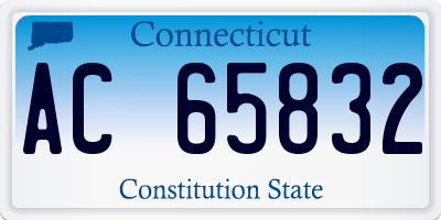 CT license plate AC65832