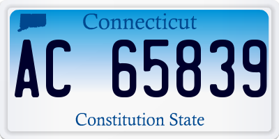 CT license plate AC65839