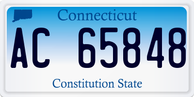 CT license plate AC65848