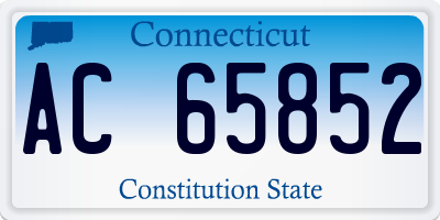 CT license plate AC65852