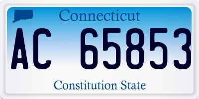 CT license plate AC65853