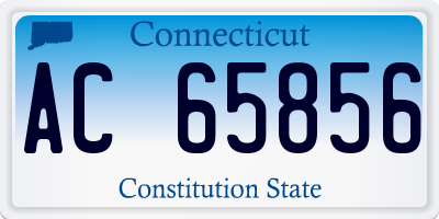 CT license plate AC65856