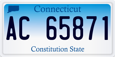 CT license plate AC65871