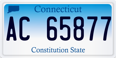 CT license plate AC65877