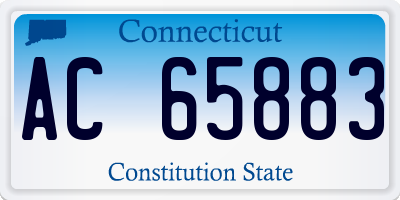 CT license plate AC65883