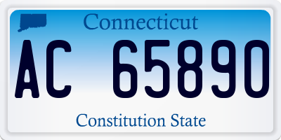 CT license plate AC65890