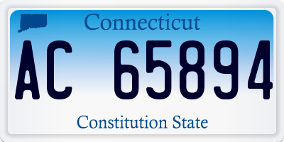 CT license plate AC65894