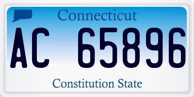 CT license plate AC65896
