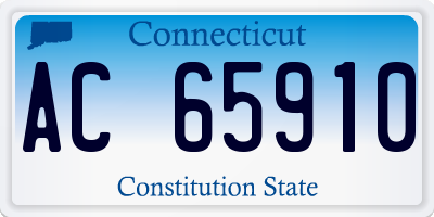 CT license plate AC65910