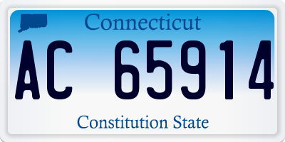 CT license plate AC65914