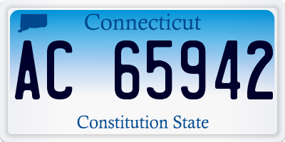 CT license plate AC65942