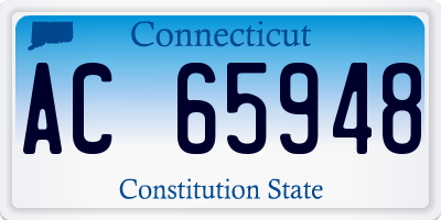 CT license plate AC65948