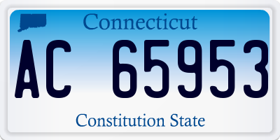 CT license plate AC65953