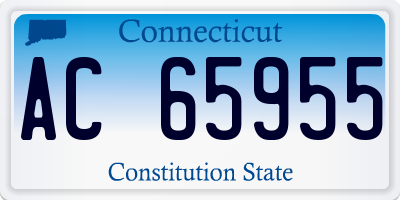 CT license plate AC65955