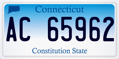 CT license plate AC65962