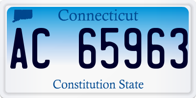 CT license plate AC65963