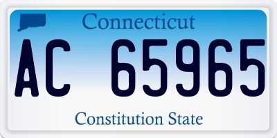 CT license plate AC65965