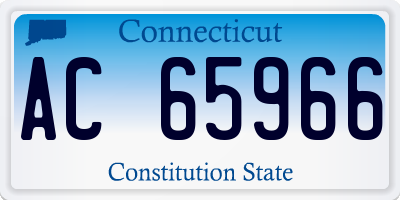 CT license plate AC65966