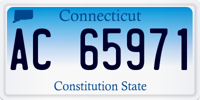 CT license plate AC65971