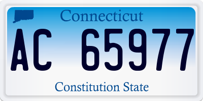CT license plate AC65977