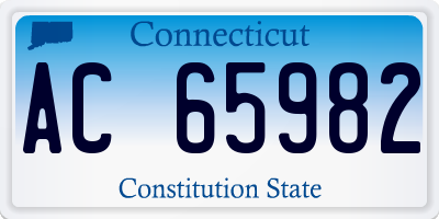 CT license plate AC65982