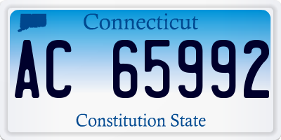 CT license plate AC65992